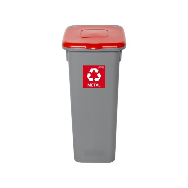 Kosz do segregacji odpadów FLAP BIN GRAY 20 L - CZERWONY