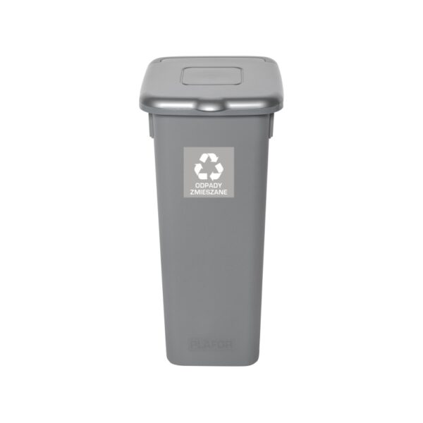 Kosz do segregacji odpadów FLAP BIN GRAY 20 L - srebrny