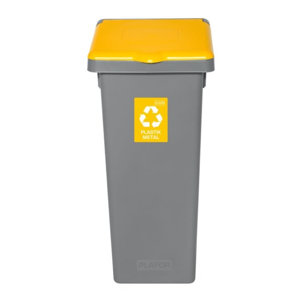 Kosz do segregacji odpadów FLAP BIN GRAY 53 L - ŻÓŁTY