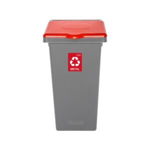 Kosz do segregacji odpadów FLAP BIN GRAY 75 L - CZERWONY