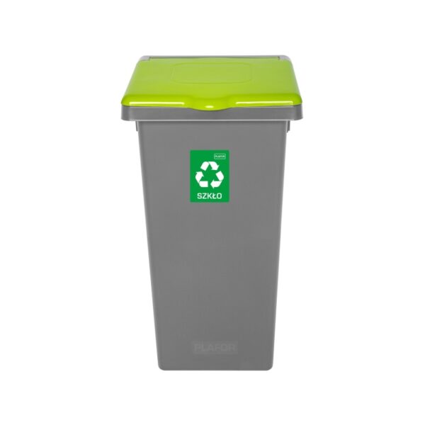 Kosz do segregacji odpadów FLAP BIN GRAY 75 L - ZIELONY