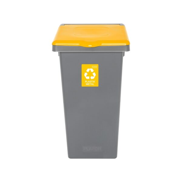 Kosz do segregacji odpadów FLAP BIN GRAY 75 L - ŻÓŁTY