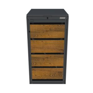 Obudowa na pojemnik komunalny COVER GRAY 120 L - złoty dąb