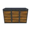 Obudowa na pojemnik komunalny COVER GRAY 3x120 L - złoty dąb
