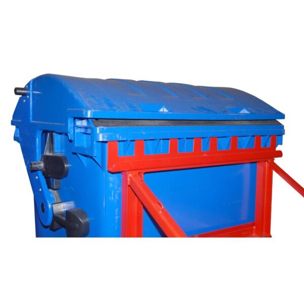 Podnośnik do pojemników na odpady 1100 litrów MH-II - czerwony, 1 pojemnik