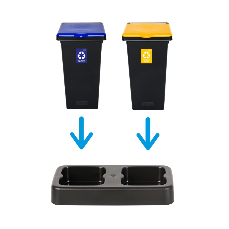 Zestaw do segregacji odpadów FLAP BIN BLACK SET 75 - podstawa