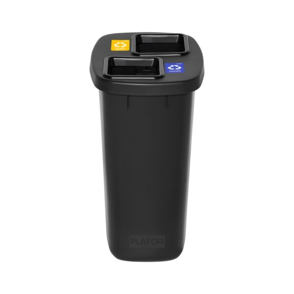 Kosz do segregacji DUO BIN BLACK 90 L - plastik + papier