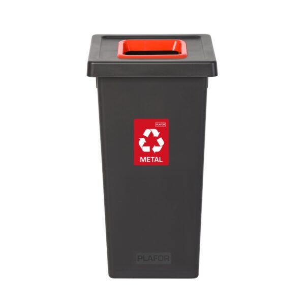 Kosz do segregacji odpadów FIT BIN BLACK 75 L - CZERWONY