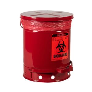 Pojemnik na odpady stwarzające zagrożenie biologiczne BIOHAZARD 38 L - biały