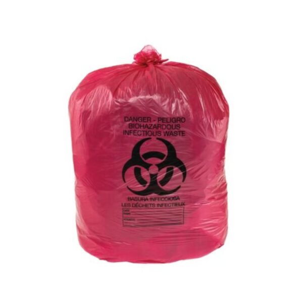 Worki na odpady stwarzające zagrożenie biologiczne - zestaw 100 szt. BIOHAZARD BAGS - pełny