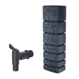 Zbiornik na deszczówkę dekoracyjny TOWER STONE 350 L antracytowy
