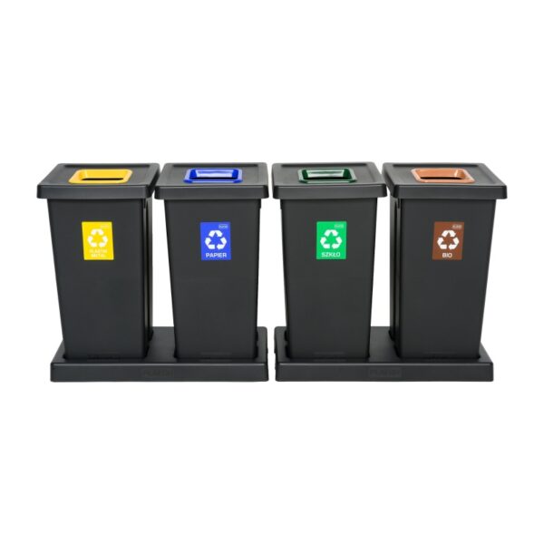 Zestaw do segregacji odpadów FIT BIN BLACK SET 4x75