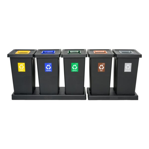 Zestaw do segregacji odpadów FIT BIN BLACK SET 5x75