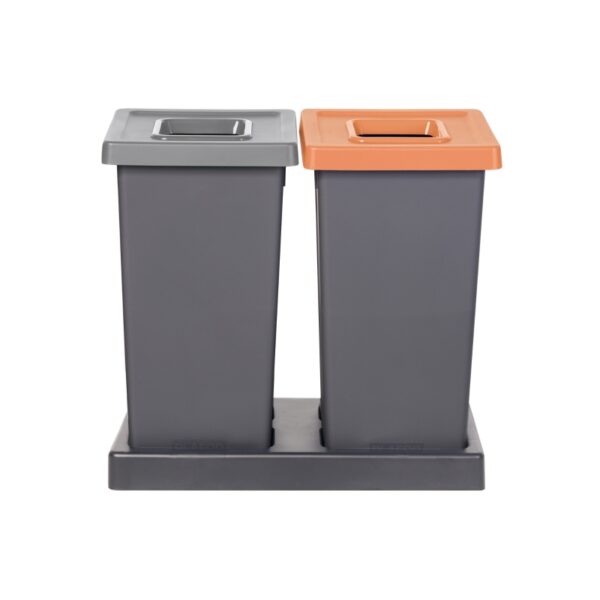 Zestaw do segregacji odpadów FIT BIN GRAY SET 2x75 - bez naklejek