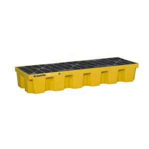 Paleta ociekowa z odpływem i bez, na 3 beczki ECO POLY BLEND HDPE 284 L - czarna