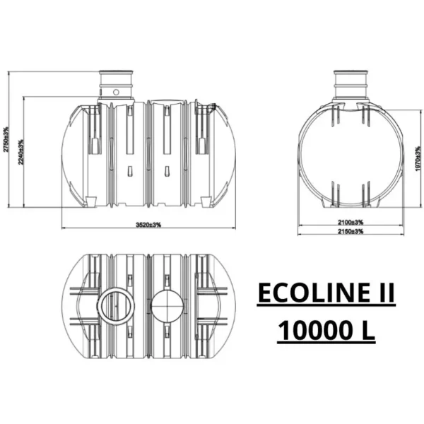 ECOLINE II 10000 L rysunek techniczny