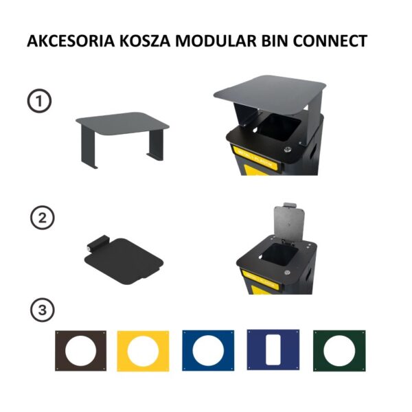 Kosz do segregacji odpadów MODULAR BIN CONNECT 70 L - akcesoria