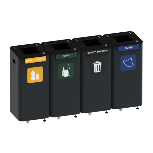 Kosz do segregacji odpadów MODULAR BIN CONNECT 70 L - stacja 4-komorowa