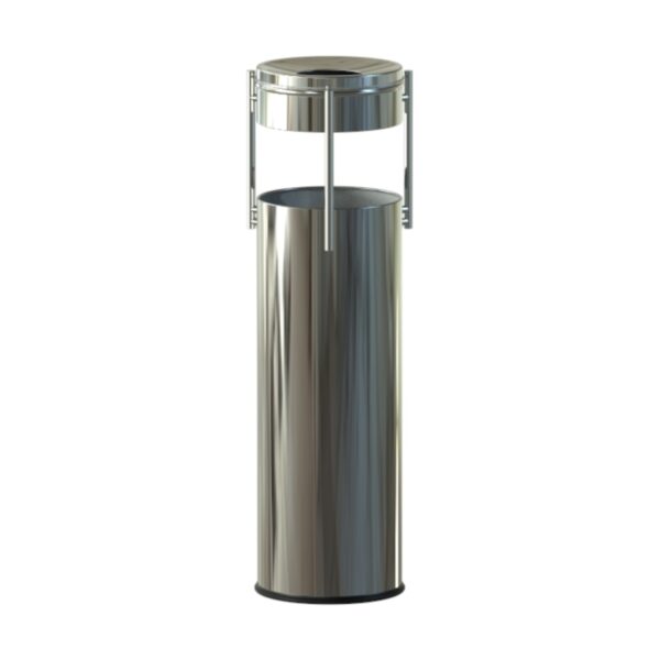 Koszopopielnica ze stali nierdzewnej PRESTIGE PILLAR INOX 15 L - stalowa, połysk