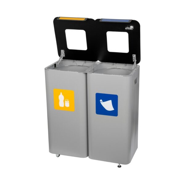 Stacja do segregacji odpadów MODULAR BIN 2 x 70 L - otwarta