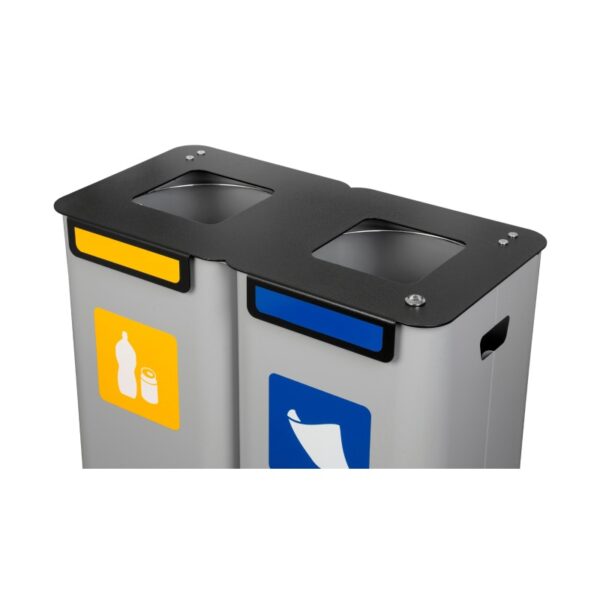 Stacja do segregacji odpadów MODULAR BIN 2 x 70 L - z boku