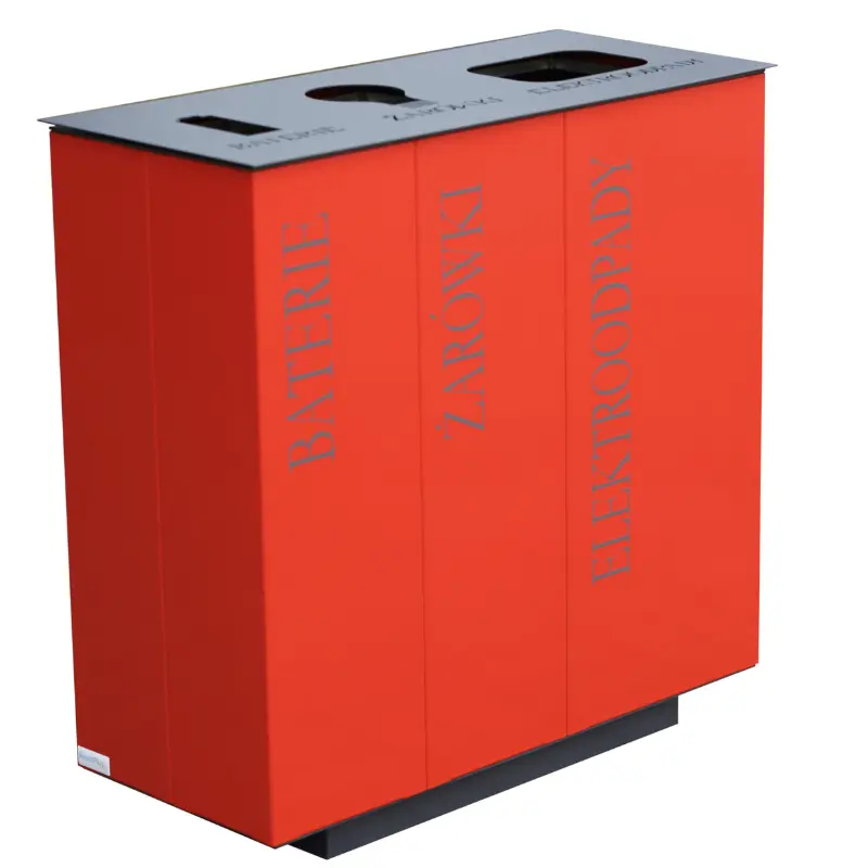 Pojemnik na zużyte baterie, żarówki i elektroodpady ELEKTRIK 75 - czerwony Pojemnik na zużyte baterie, żarówki i elektroodpady ELEKTRIK 75 - czerwony