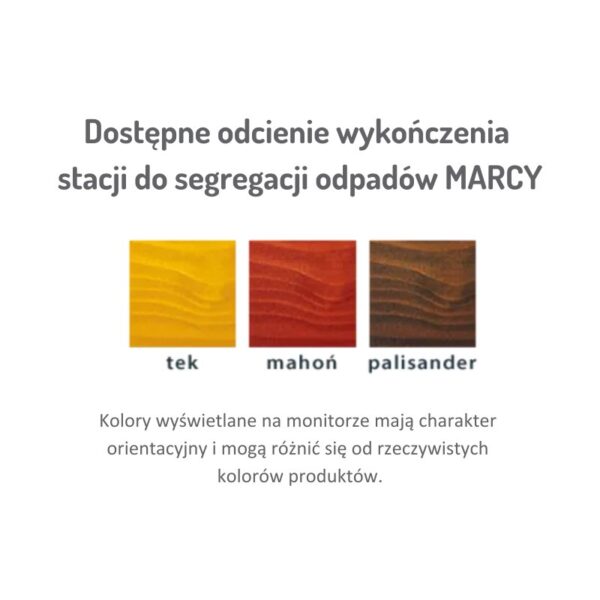 Stacja do segregacji odpadów MARCY 3×75 L - kolory