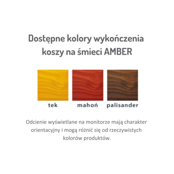 Uliczny kosz na śmieci wolnostojący AMBER SINGLE 75 L - kolory