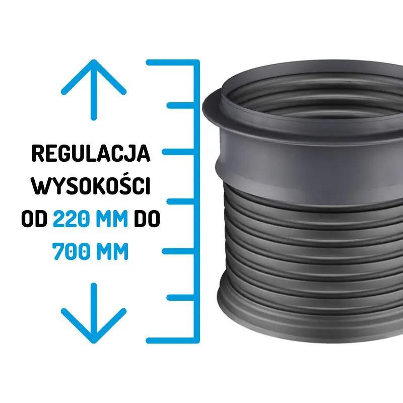 Nadbudowa do zbiornika pod ruch kołowy regulowana 220 - 700 mm GARANTIA D600 regulacja wysokości