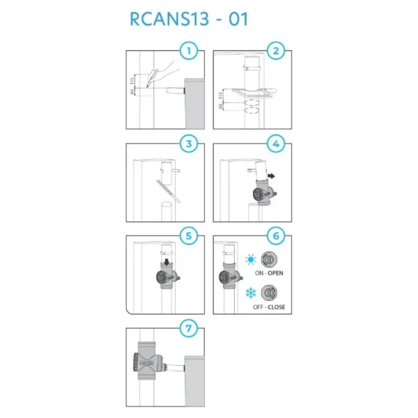 Łapacz rynnowy do zbiorników z filtrem siatkowym WATER COLLECTOR RCANS13 instrukcja montażu