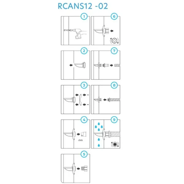 Zestaw przyłączeniowy zbieracz do zbiornika na deszczówkę EASY FIX COMFORT RCANS12 instalacja montaż