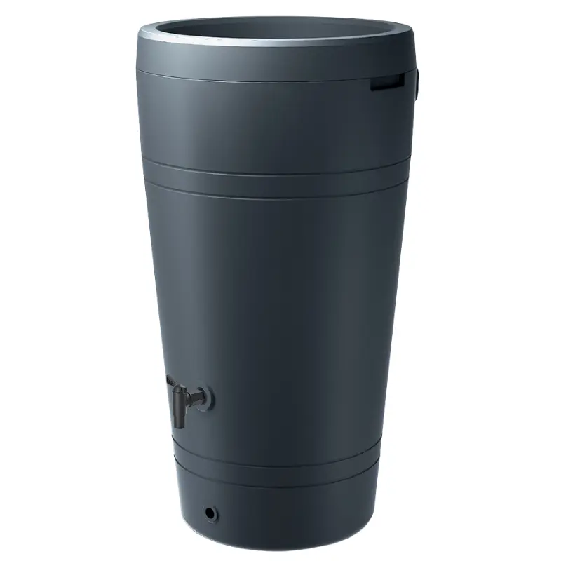 Zbiornik na deszczówkę z donicą TUBE 230 L antracytowy z kranem Zbiornik na deszczówkę z donicą TUBE 230 L antracytowy z kranem