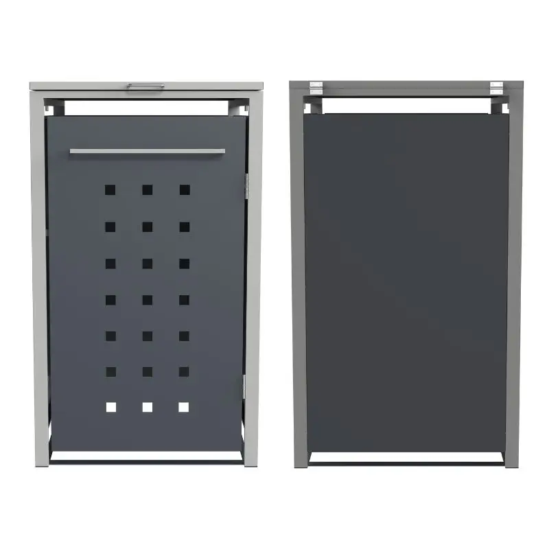 Obudowa na pojemnik komunalny MODERN BOX COVER 1 x 60 240 L przód tył