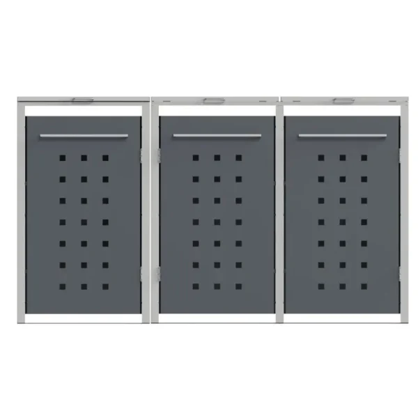 Obudowa na pojemnik komunalny MODERN BOX COVER 3 x 60 240 L front