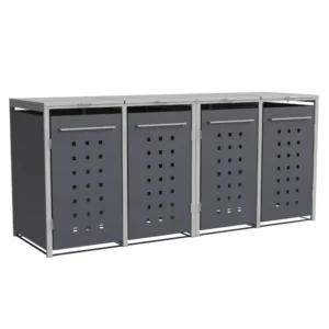 Obudowa na pojemnik komunalny MODERN BOX COVER 4 x 60 240 L bokiem