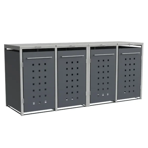 Obudowa na pojemnik komunalny MODERN BOX COVER 4 x 60 240 L bokiem