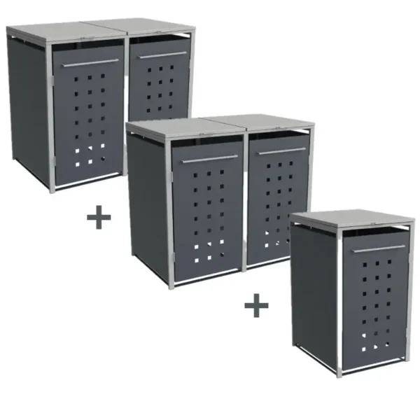 Obudowa na pojemnik komunalny MODERN BOX COVER 5 x 60 240 L zestaw