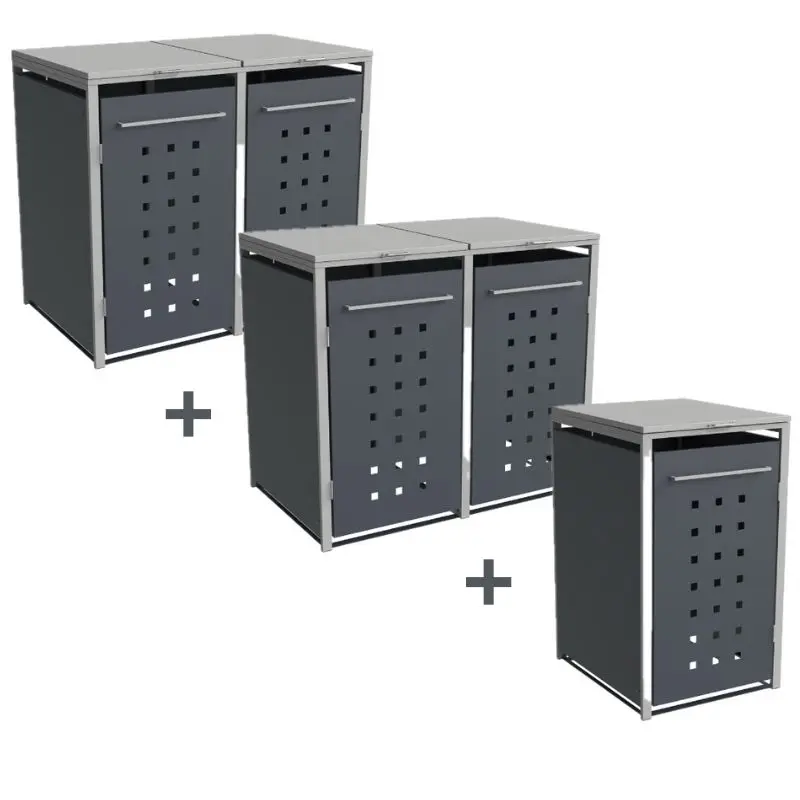 Obudowa na pojemnik komunalny MODERN BOX COVER 5 x 60 240 L zestaw