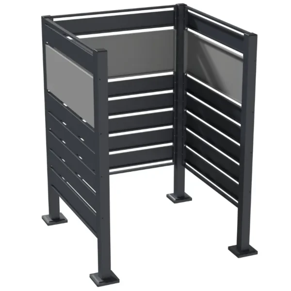 Osłona pojemnika komunalnego PANEL BOX antracyt szary wnętrze