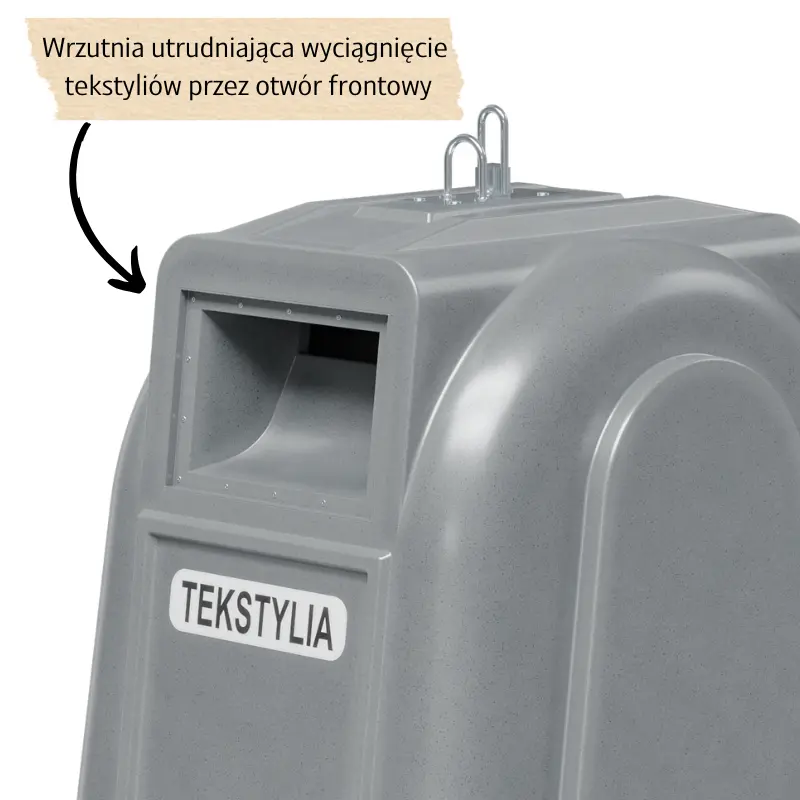 Pojemnik do segregacji zewnętrznej typu dzwon BELLBANK 2500 otwór wrzutowy