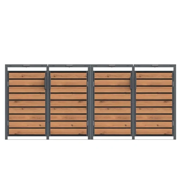 Obudowa na pojemnik komunalny WOOD BOX COVER 4 x 60-120 L front