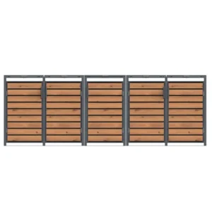 Obudowa na pojemnik komunalny WOOD BOX COVER 5 x 60-120 L front