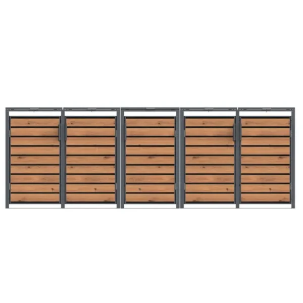 Obudowa na pojemnik komunalny WOOD BOX COVER 5 x 60-120 L front