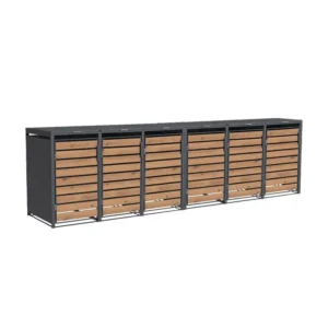 Obudowa na pojemnik komunalny WOOD BOX COVER 6 x 120 L