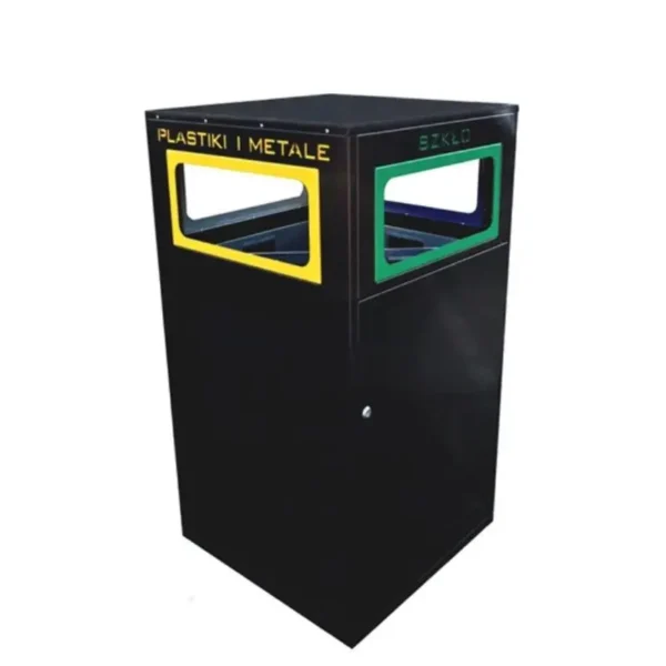 Kosz do segregacji odpadów SEGRA BOX 4x70 czarny
