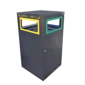 Kosz do segregacji odpadów SEGRA BOX 4x70 czarny