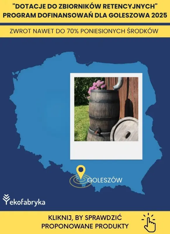 Goleszów dofinansowanie do zbiorników na deszczówkę 2025