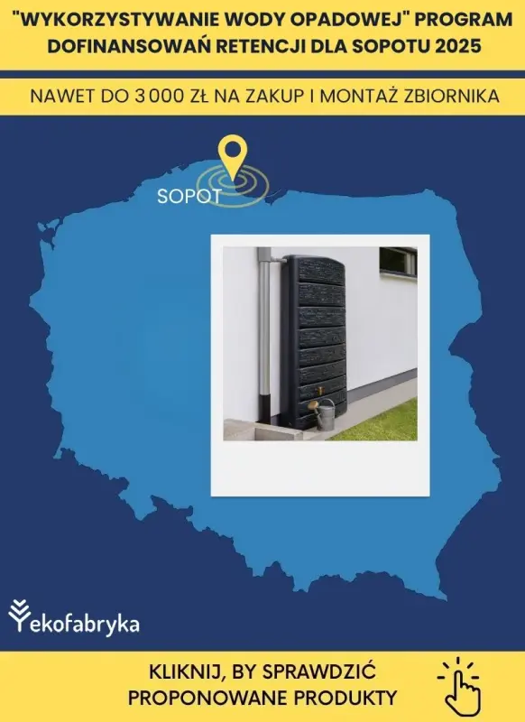 Sopot dofinansowanie do zbiorników na deszczówkę 2025