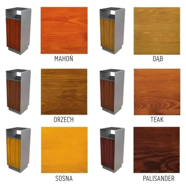 Kosz wolnostojący z daszkiem URBAN BOX WOOD 70