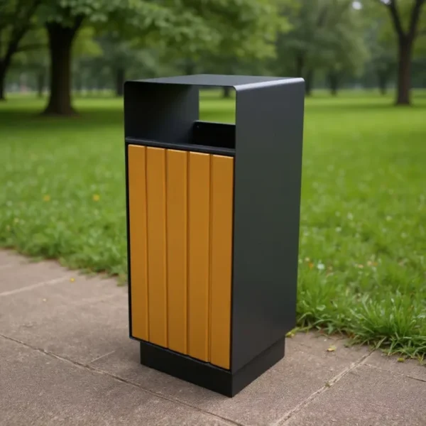 Kosz wolnostojący z daszkiem URBAN BOX WOOD 70